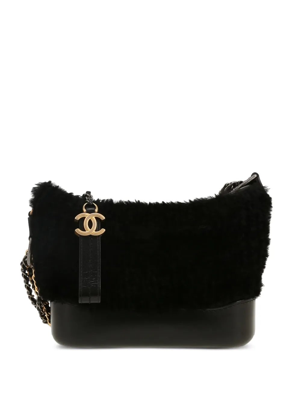 2019 small Gabrielle fur-trim shoulder bag