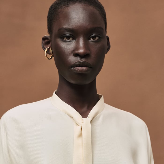 Beige Sable Silk Shirt