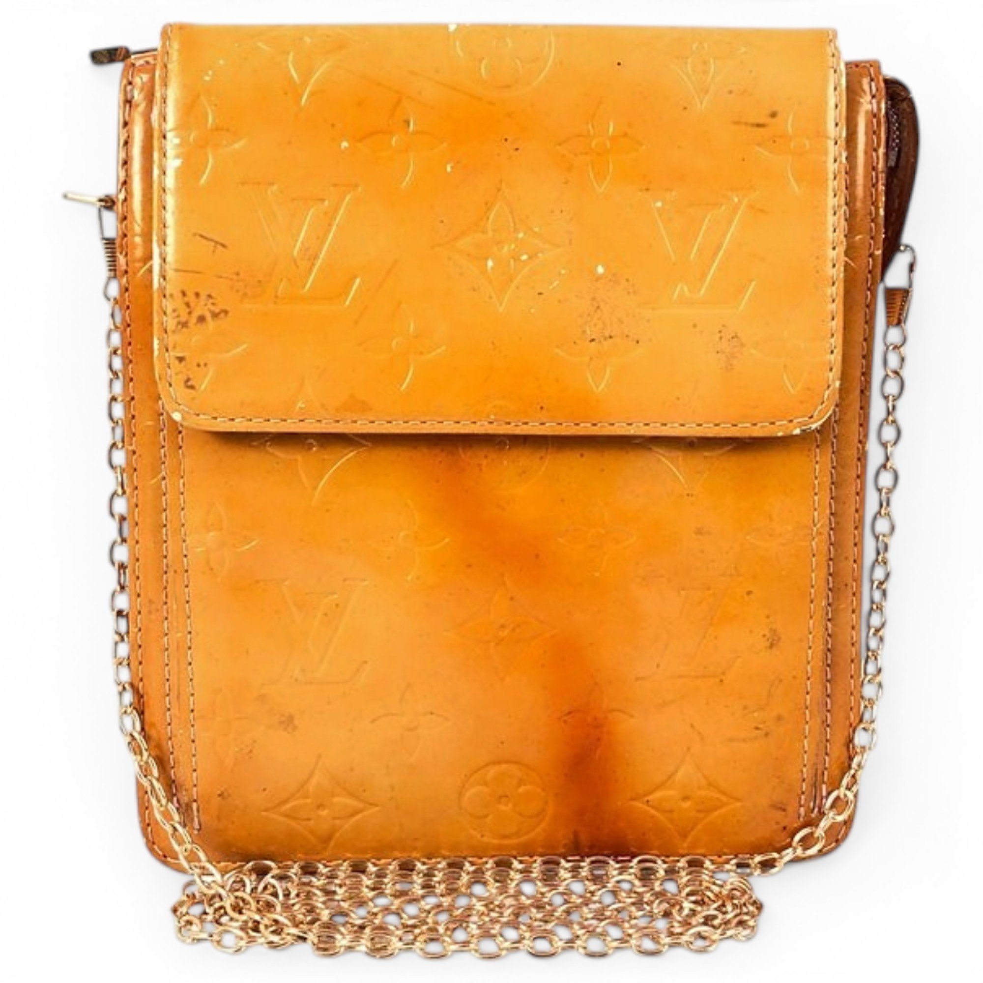 Mott patent leather handbag