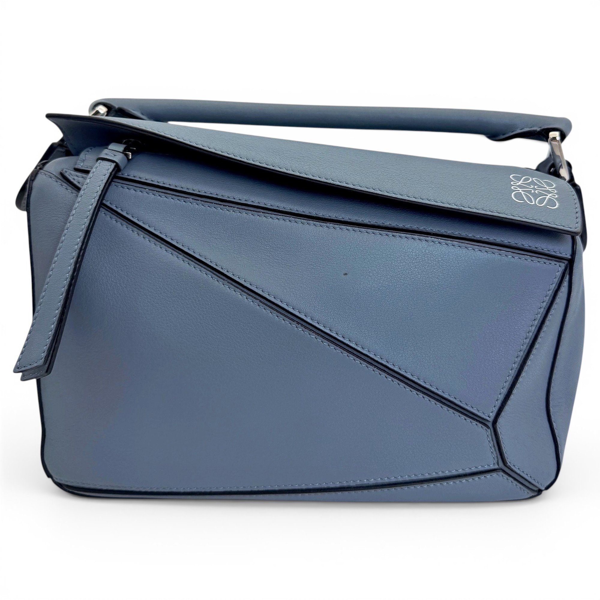 Puzzle leather handbag