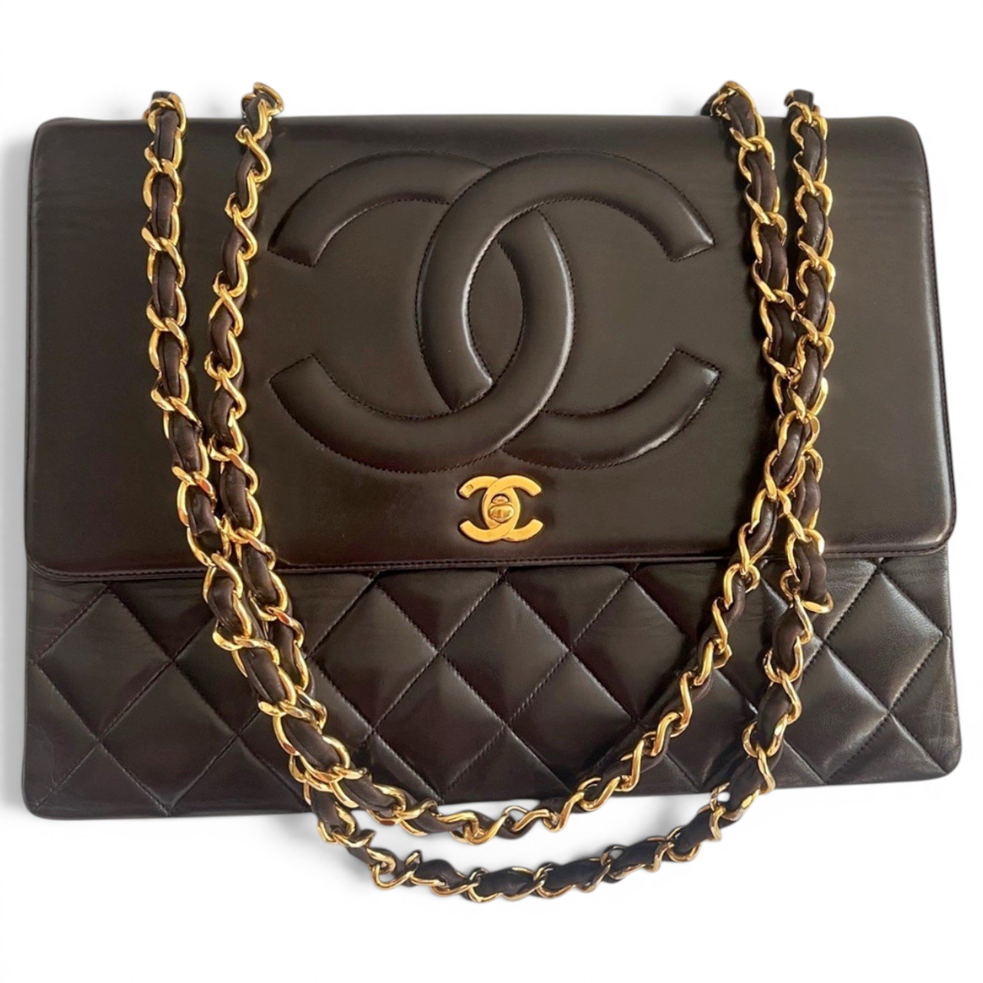 Trendy CC Flap leather handbag