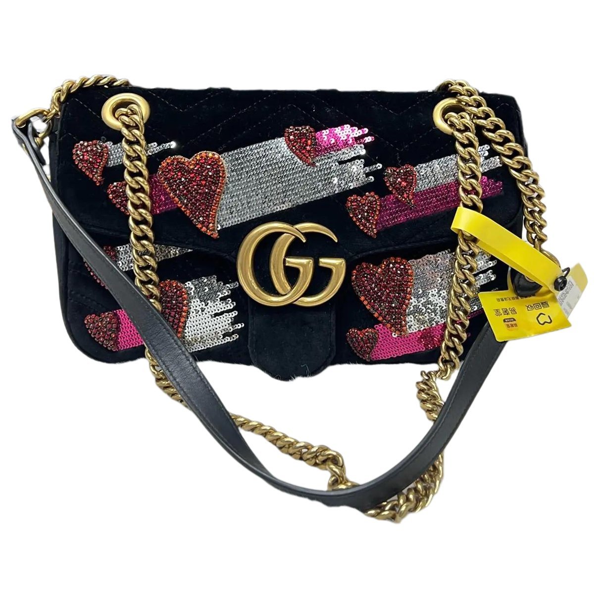 GG Marmont Flap velvet handbag