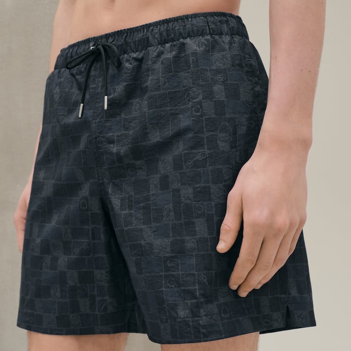 Marine "Mosaique Equestre" Swim Trunks
