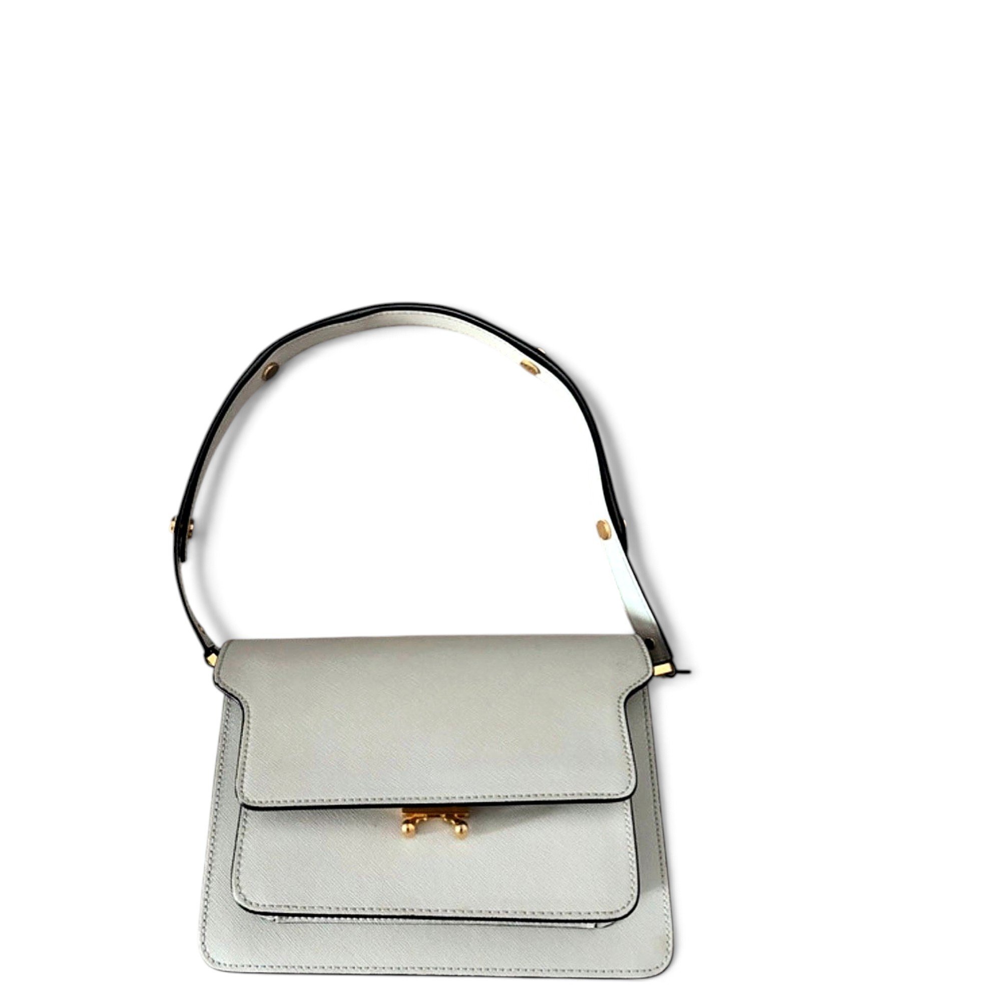 Trunk leather handbag