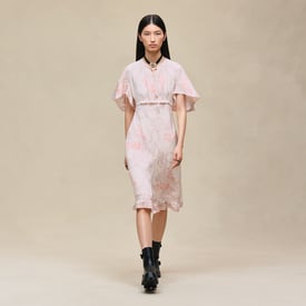 "Aux Champs Remix" ruffled tulip dress
