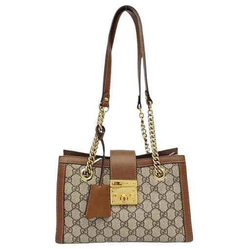 Padlock leather handbag