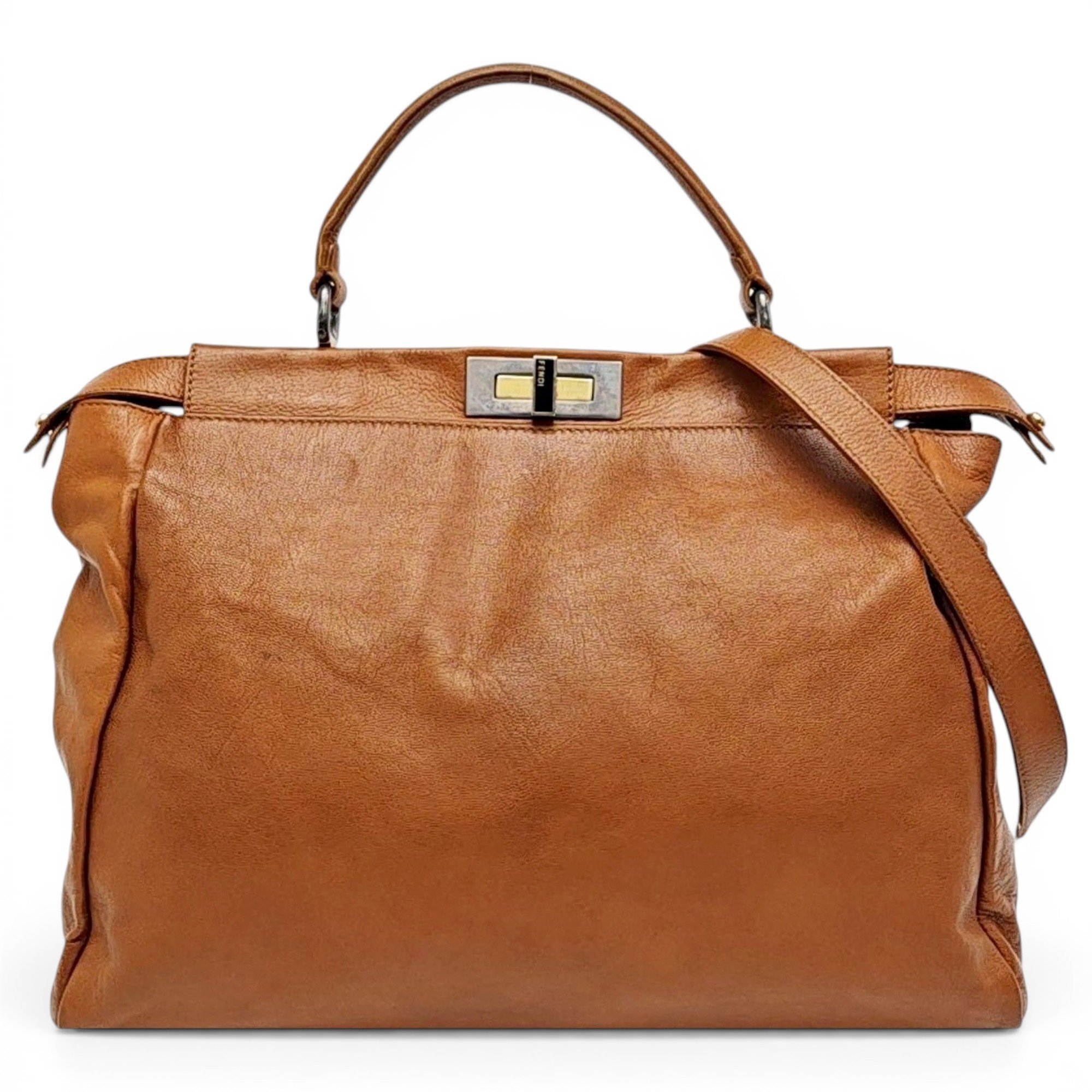 Peekaboo leather handbag