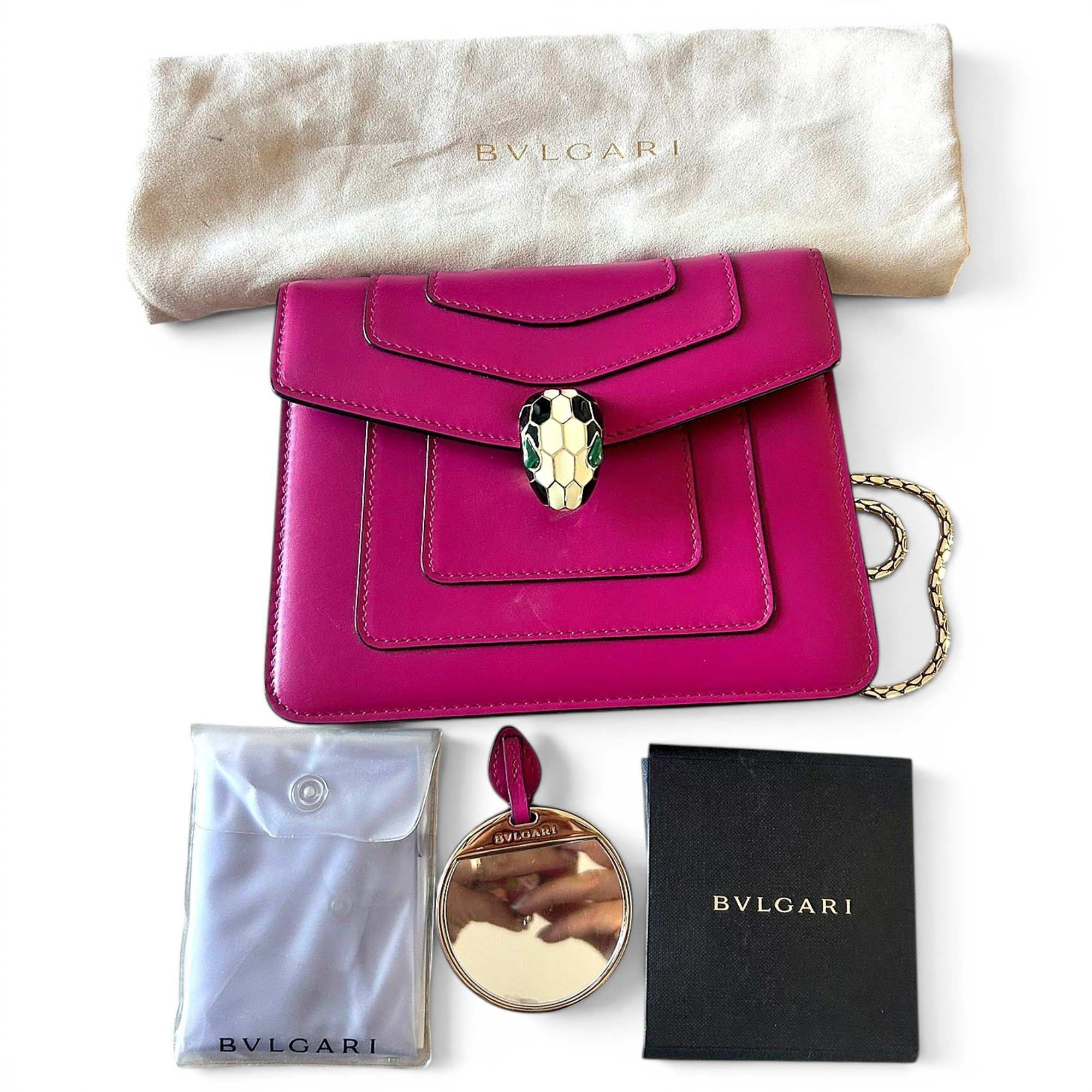 Serpenti leather handbag