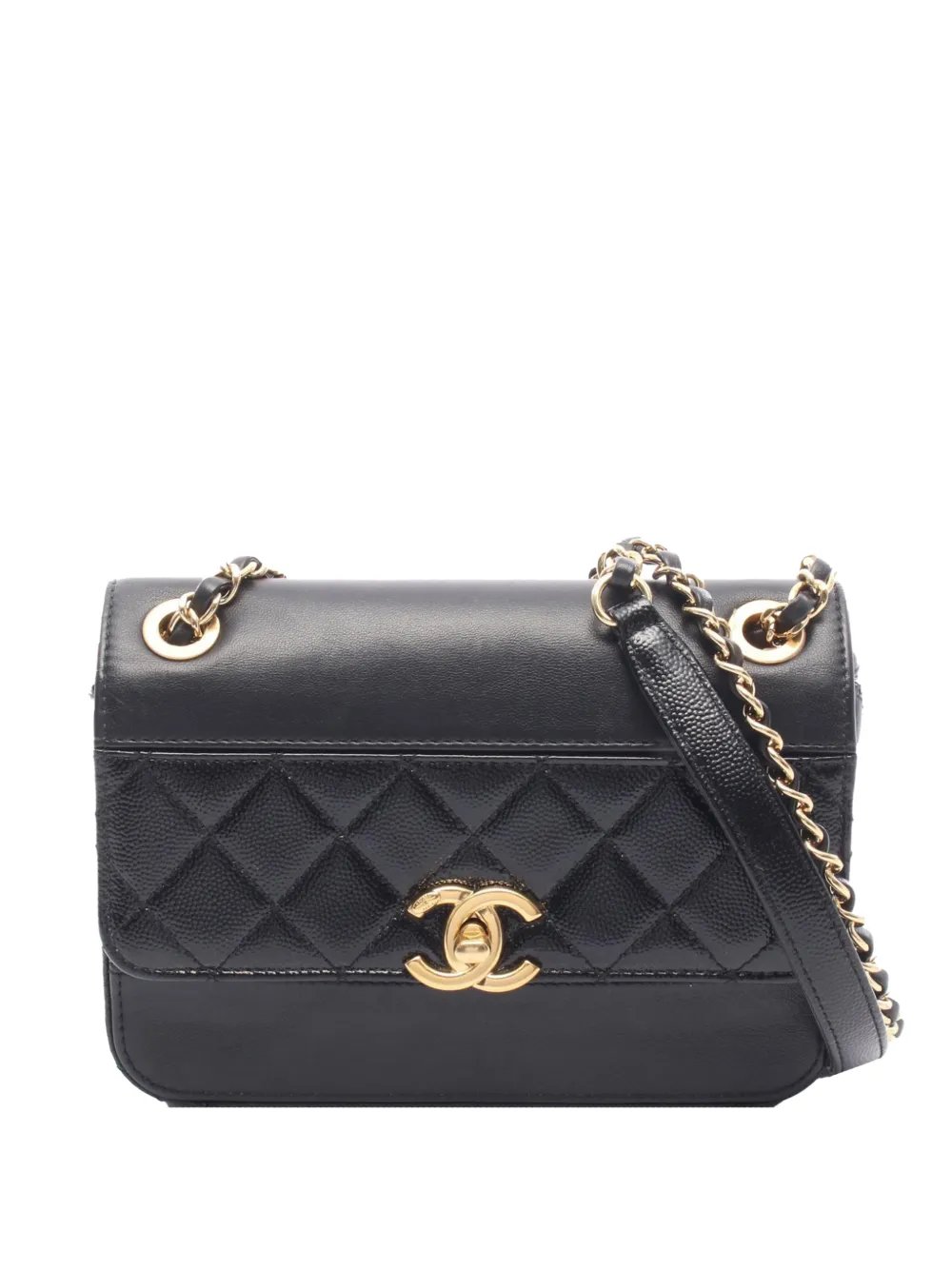 2019 CC Quilted Caviar and Lambskin Single Flap shoulder bag