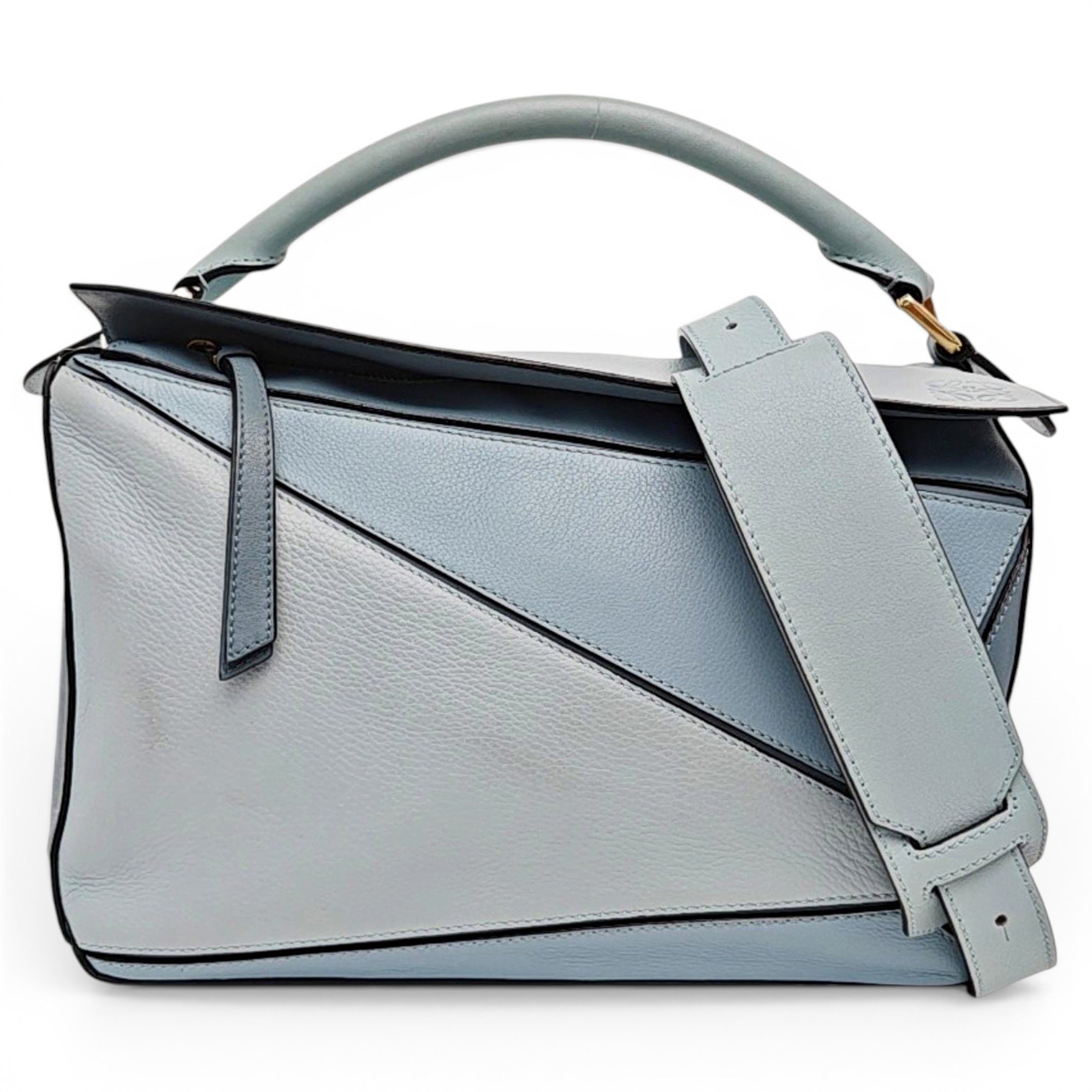 Puzzle leather crossbody bag
