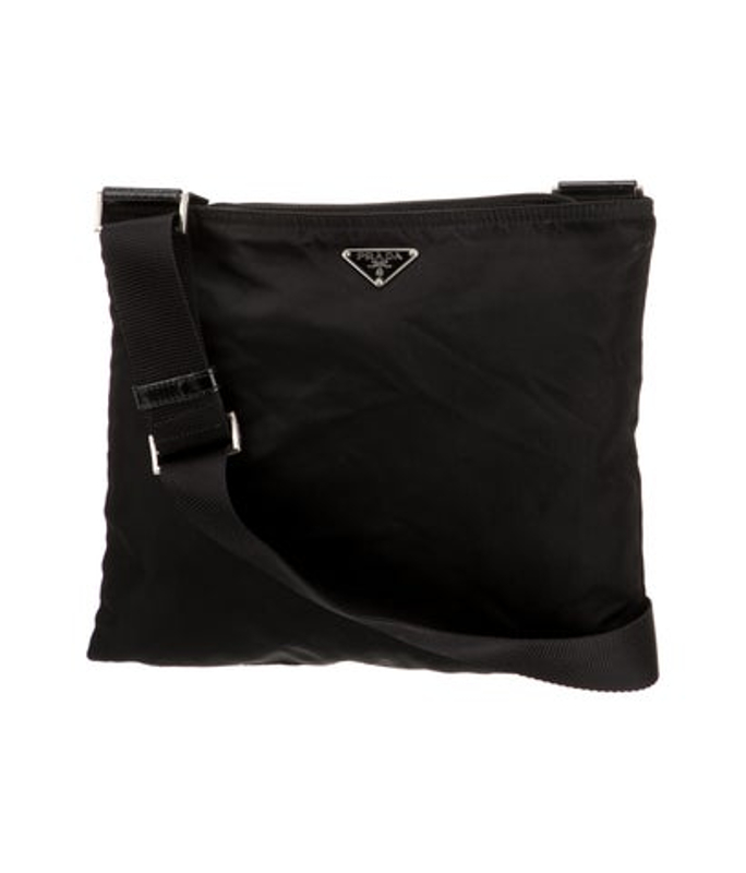 Prada Enameled Metal Triangle Shoulder Bag