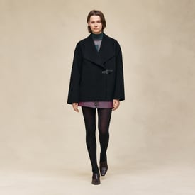 Cashmere coat with shawl collar