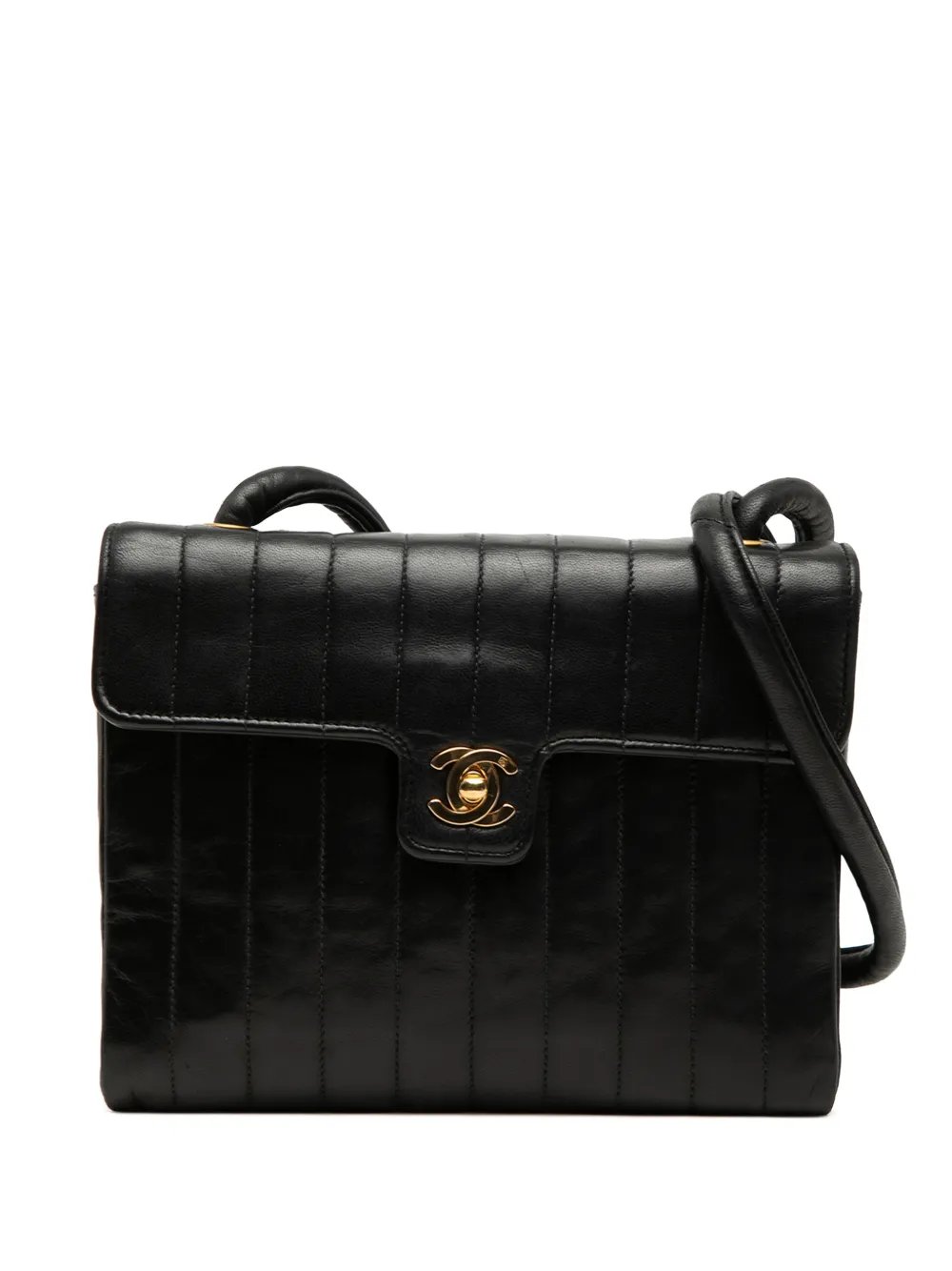 1991-1994 Small CC Vertical Quilted Lambskin Single Flap crossbody bag