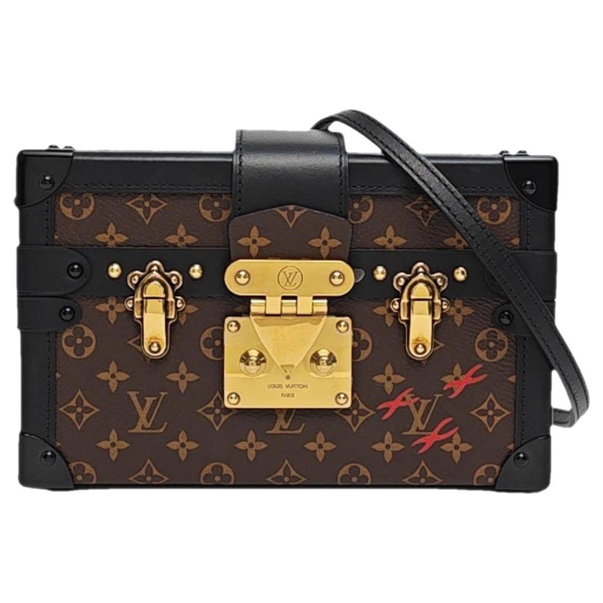 Petite Malle leather crossbody bag