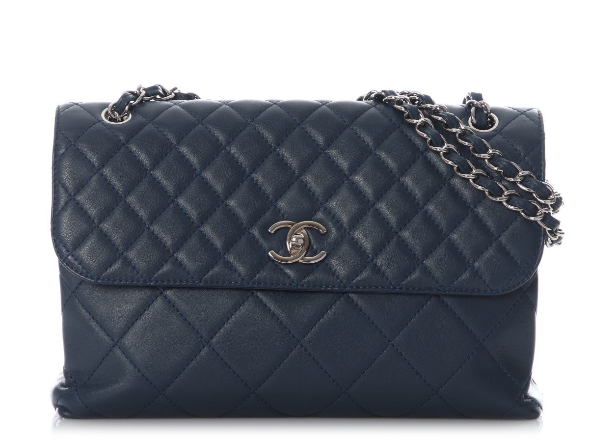 Chanel Navy Quilted Calfskin The Business Flap