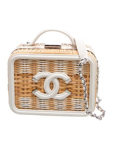 Small Rattan Filigree Vanity Case