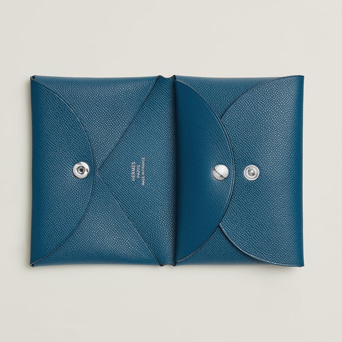 Deep Blue Calvi Duo Compact Card Holder