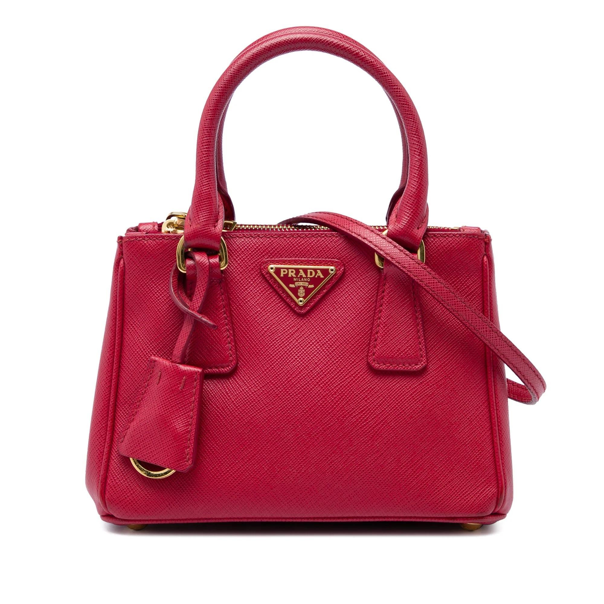 Double leather satchel