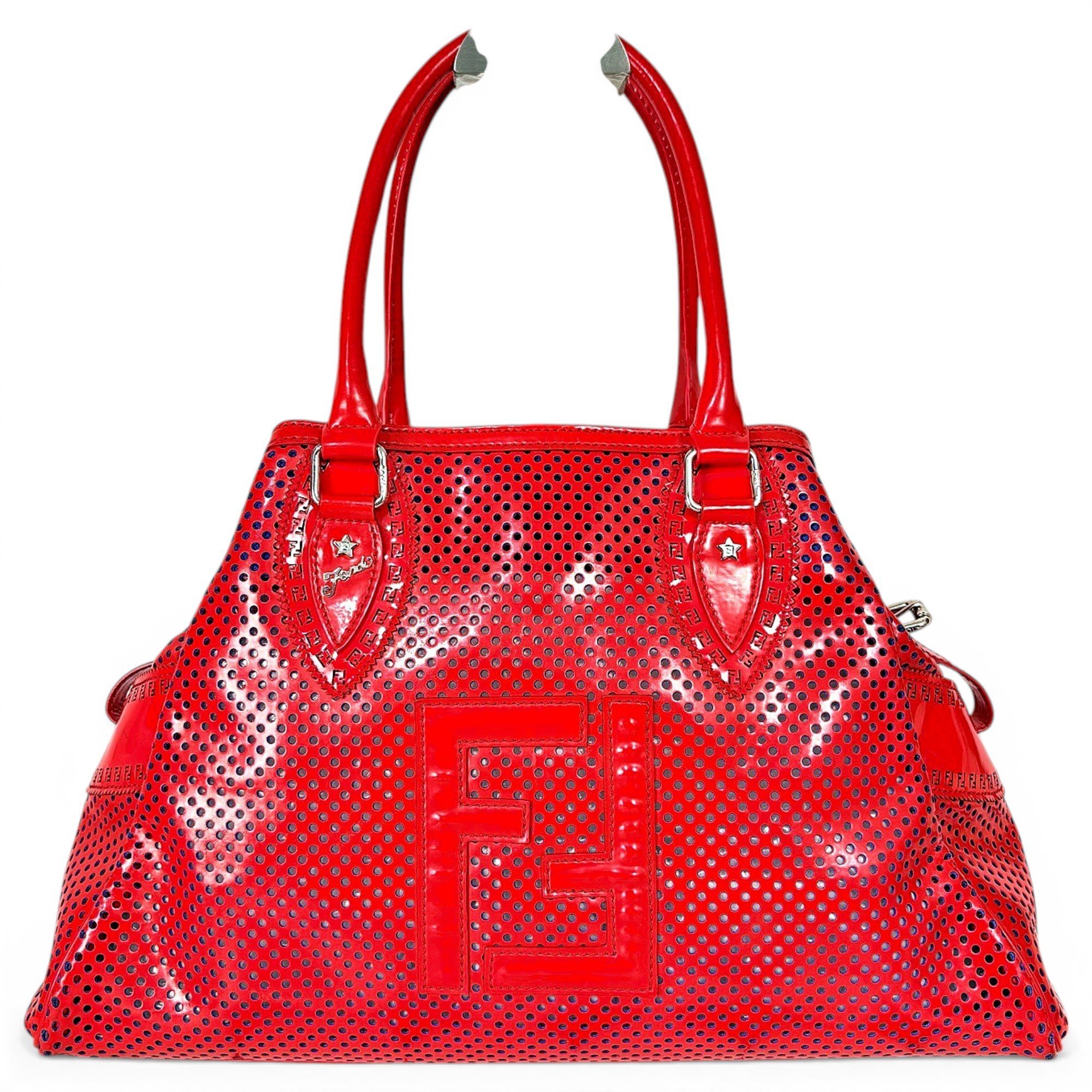 Patent leather handbag