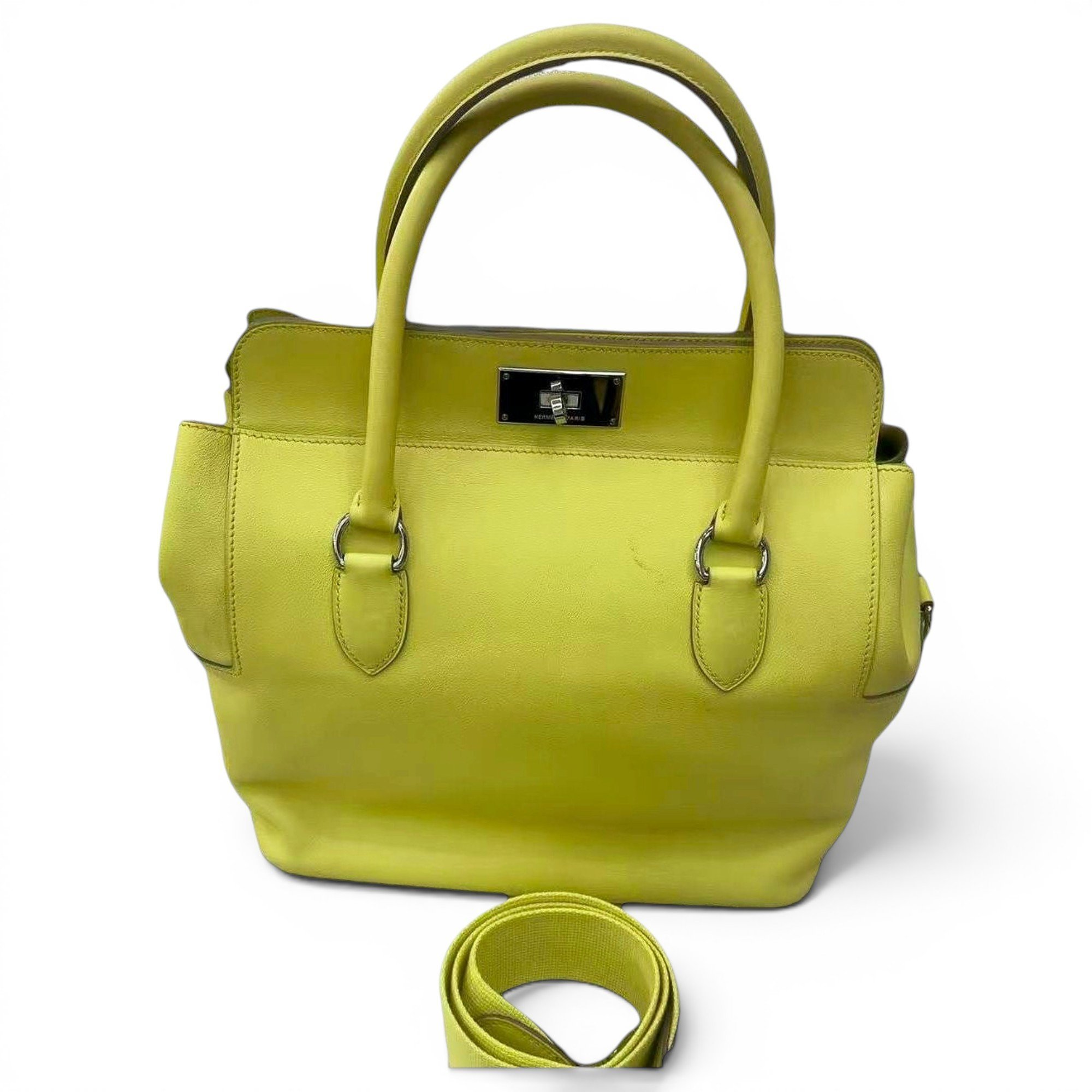 H leather handbag