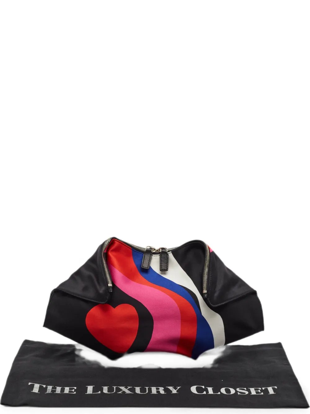 Alexander McQueen De Manta heart-print clutch bag