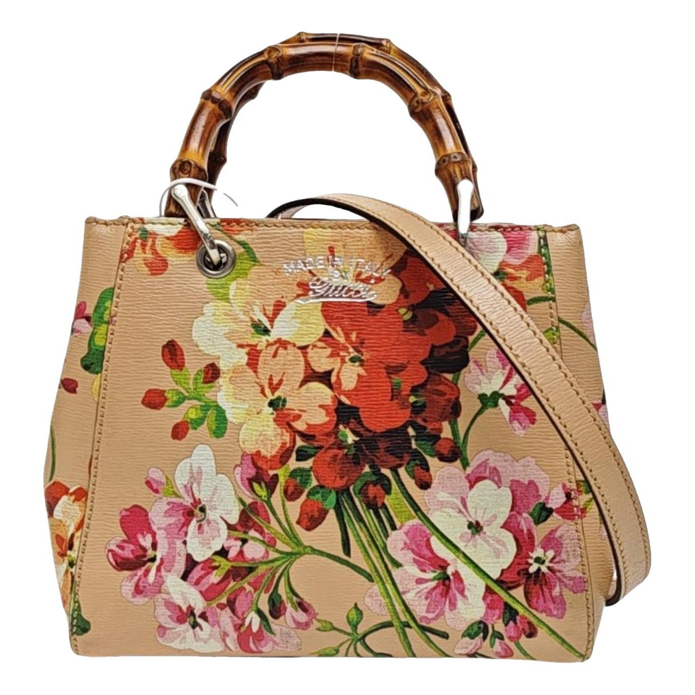 Bamboo leather crossbody bag