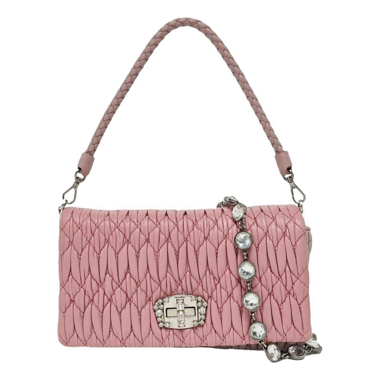 Miu Miu Miu Crystal leather handbag