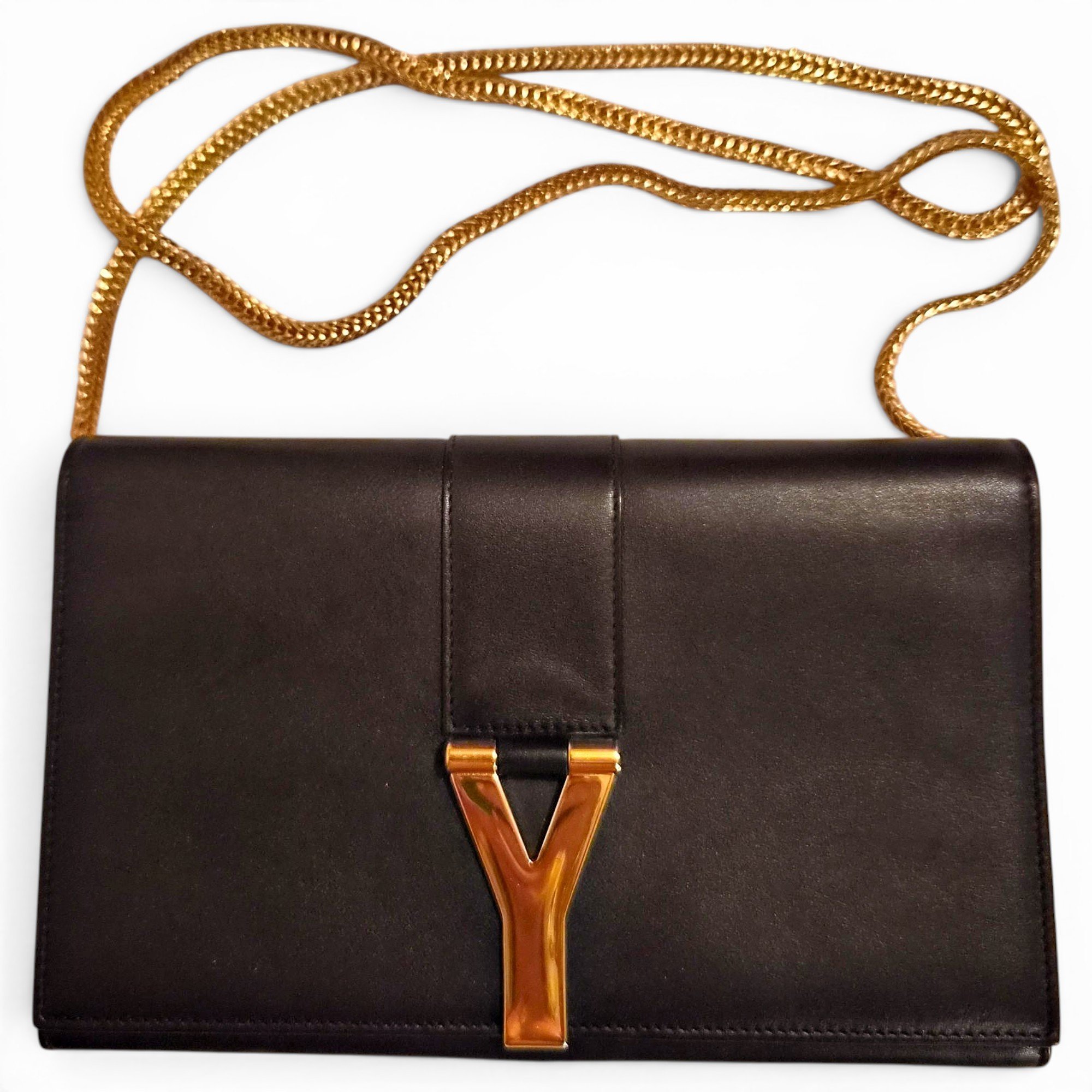 Leather clutch bag