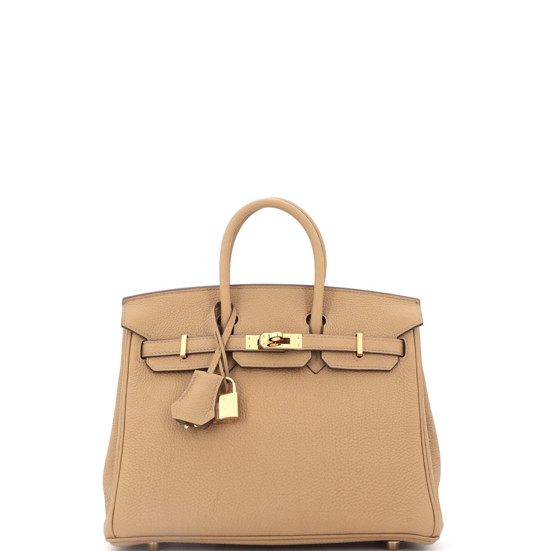 Hermes Birkin Handbag Brown Togo with Gold Hardware 25