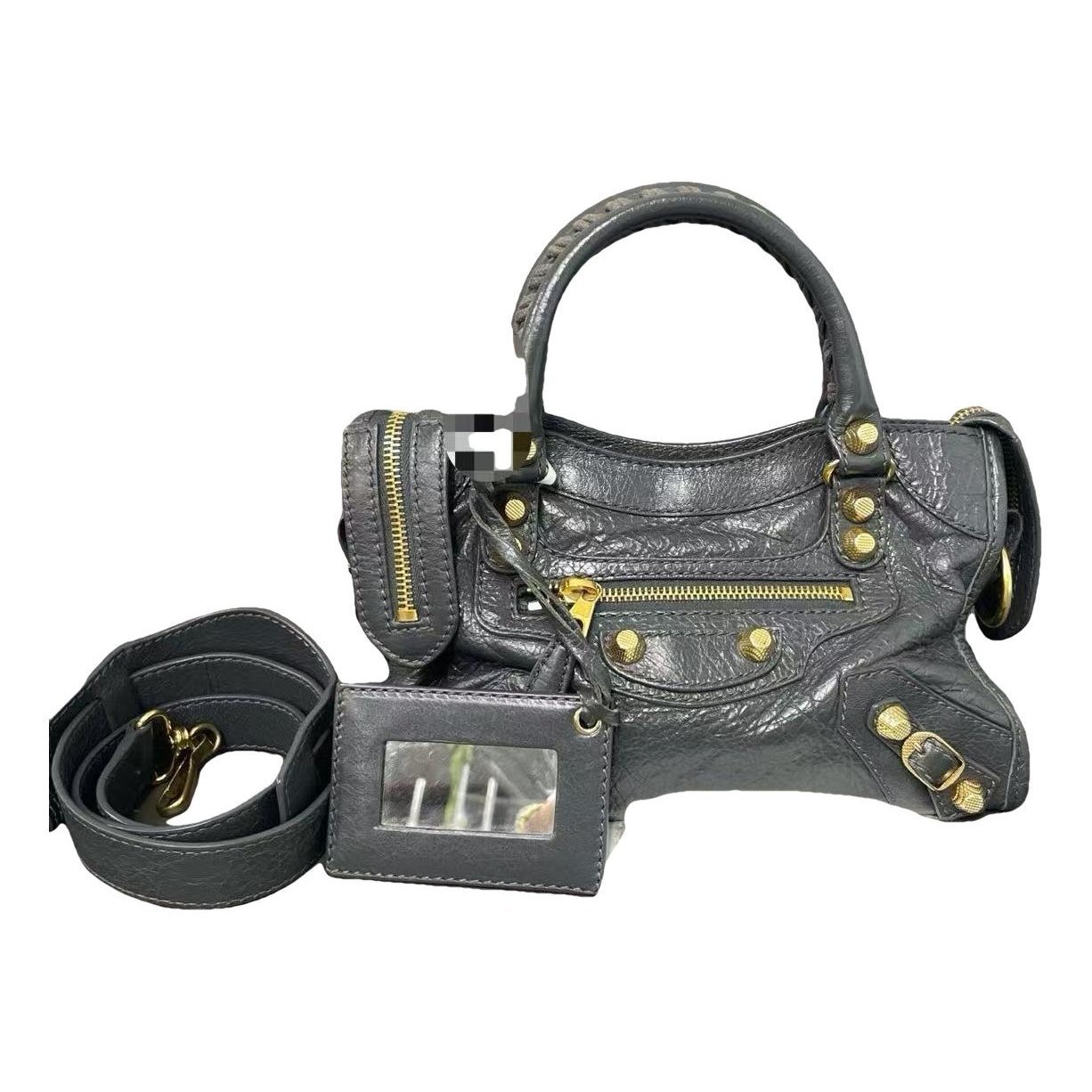 City leather handbag