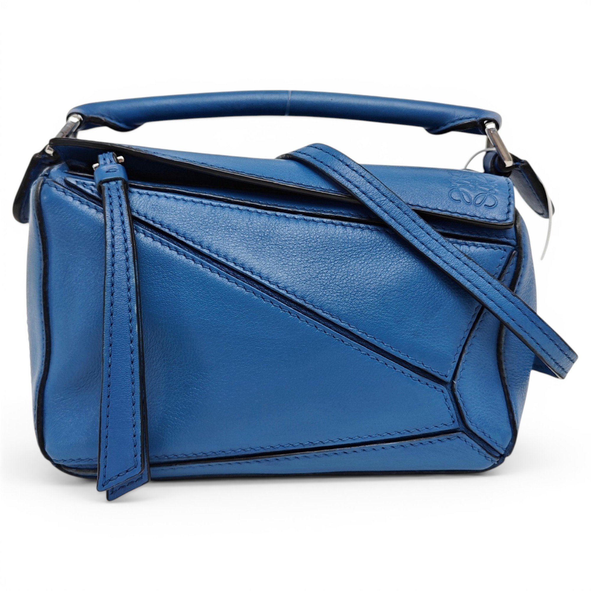 Puzzle leather handbag