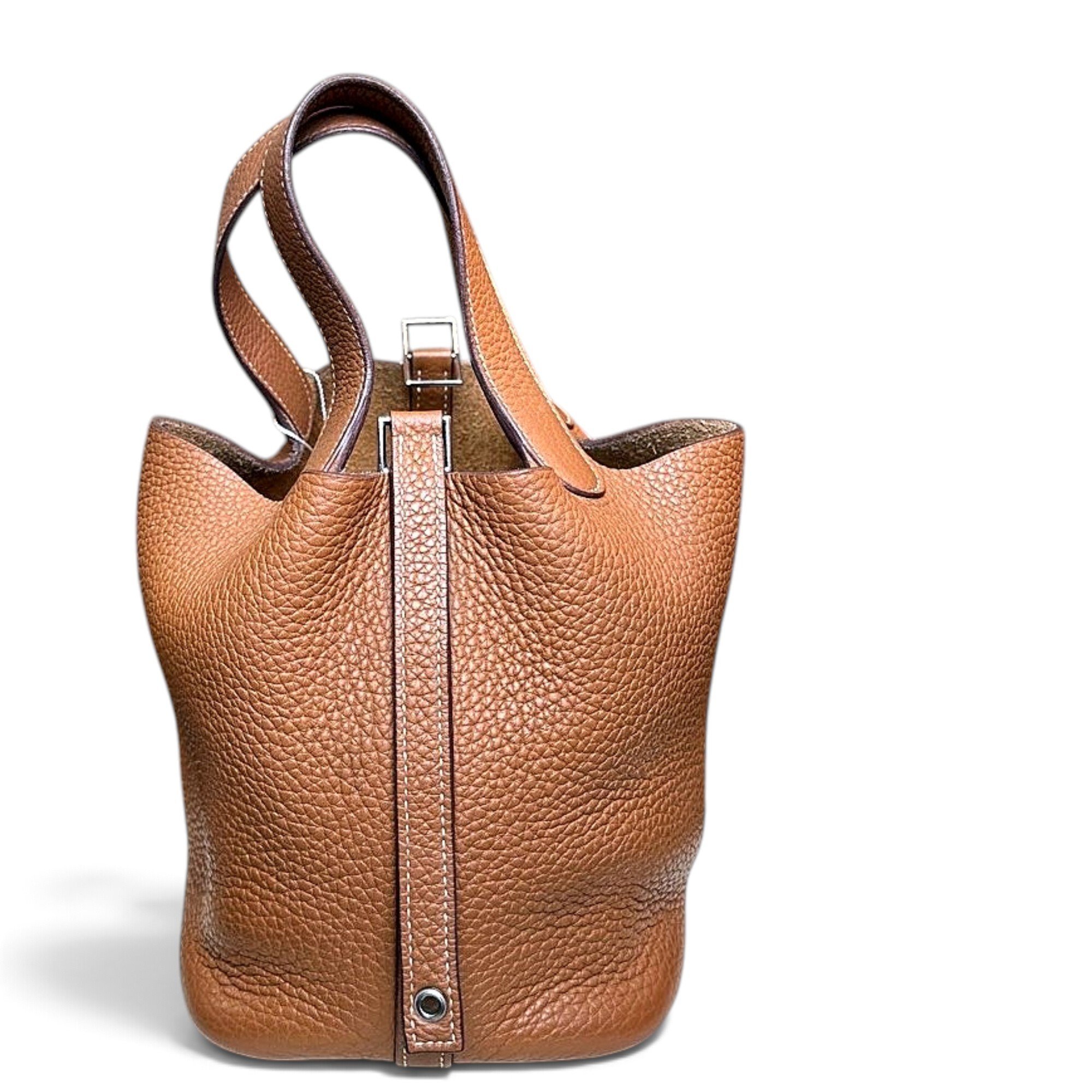 Picotin leather tote