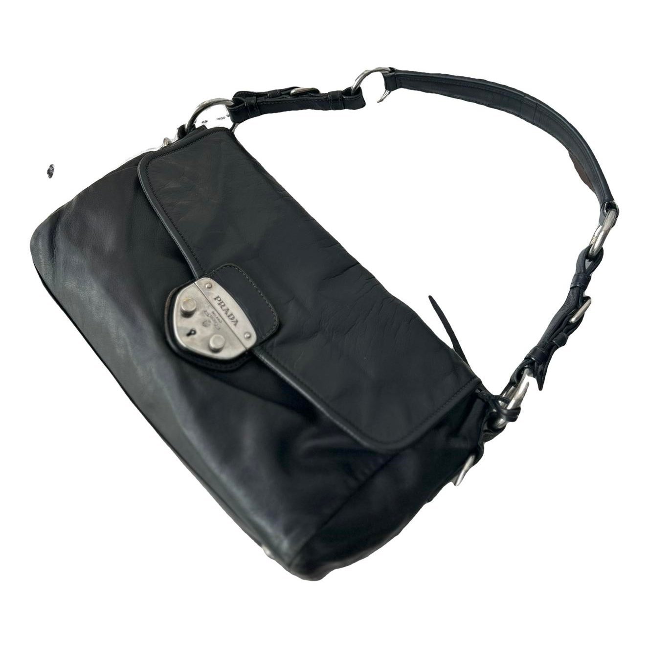 Leather clutch bag
