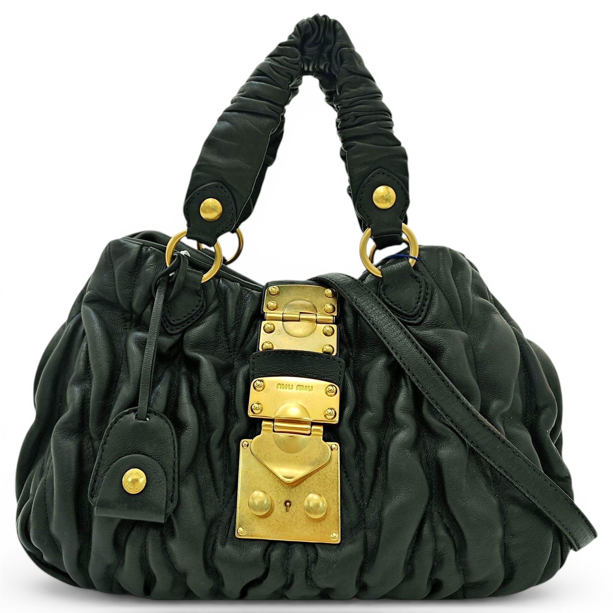 Matelassé leather handbag
