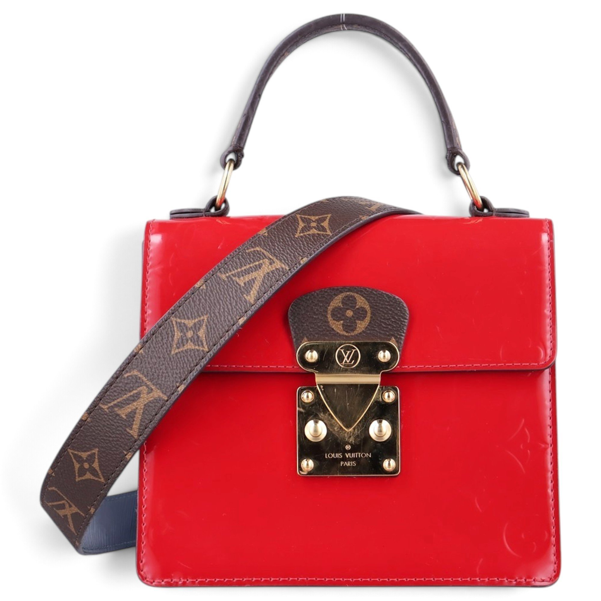 Spring street patent leather handbag