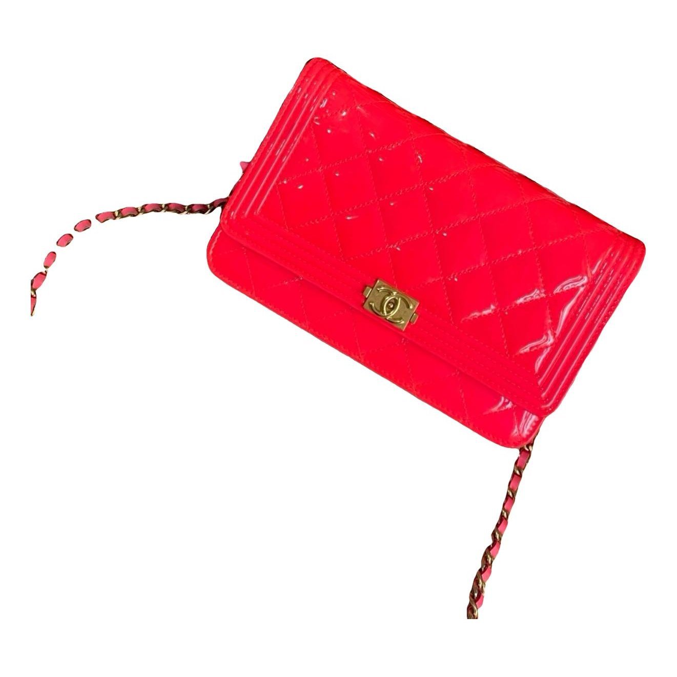 Wallet On Chain Boy Half Flap leather handbag