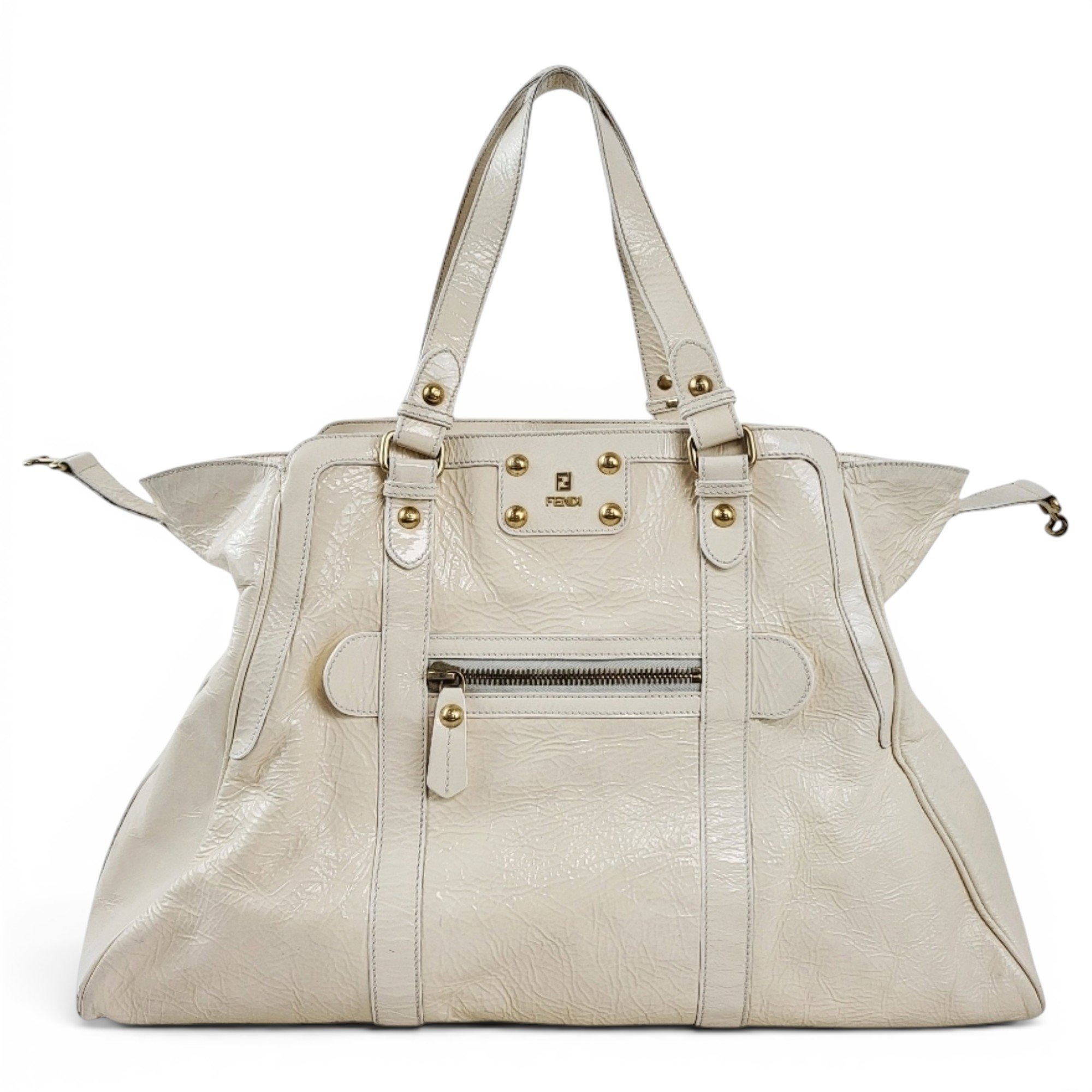 Patent leather handbag