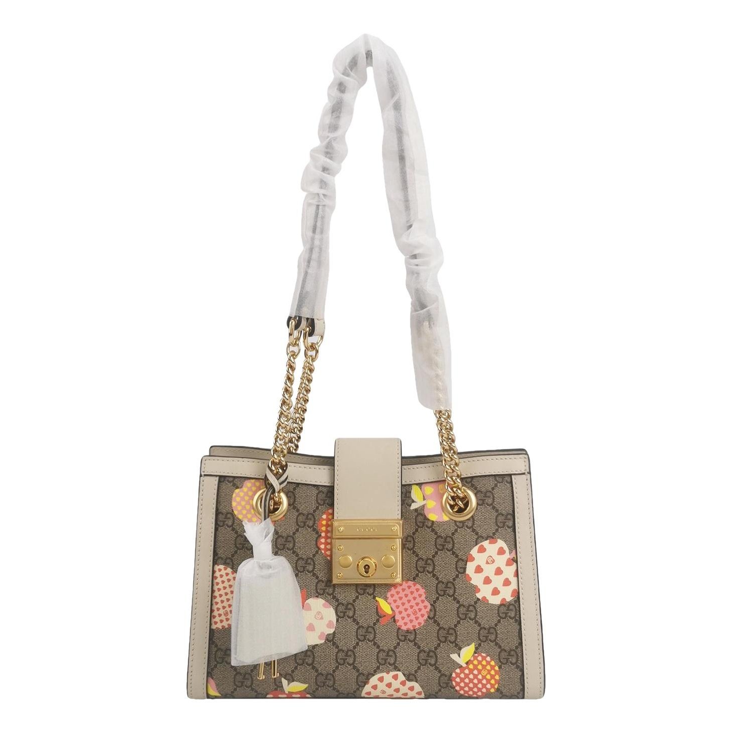 Padlock leather handbag