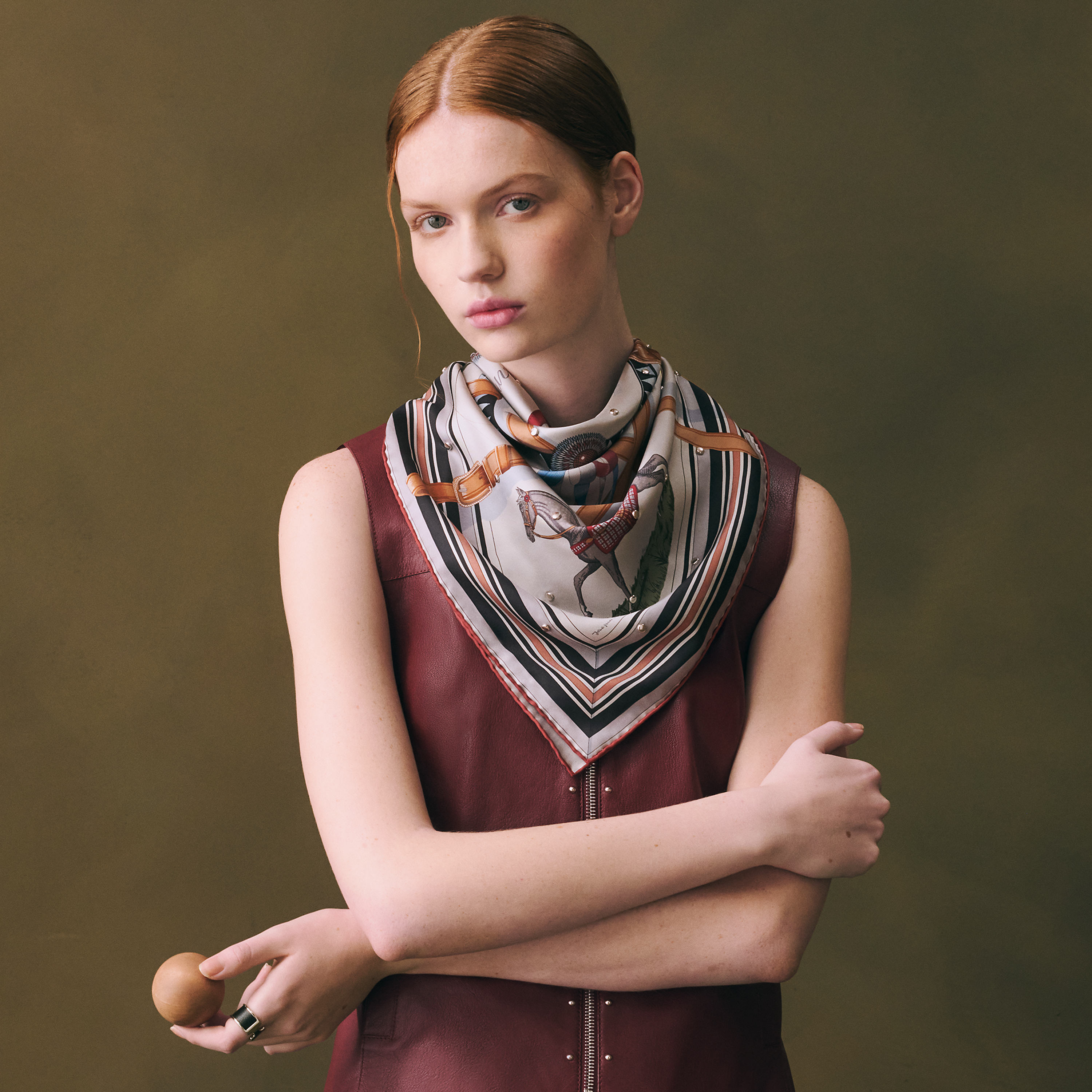 Couvertures et Tenues de Jour studded scarf 90