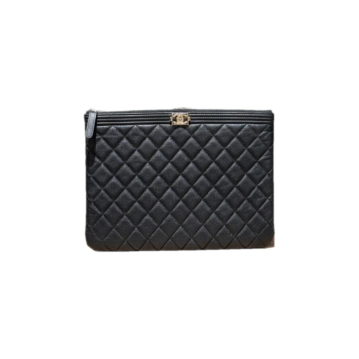 Boy leather clutch bag