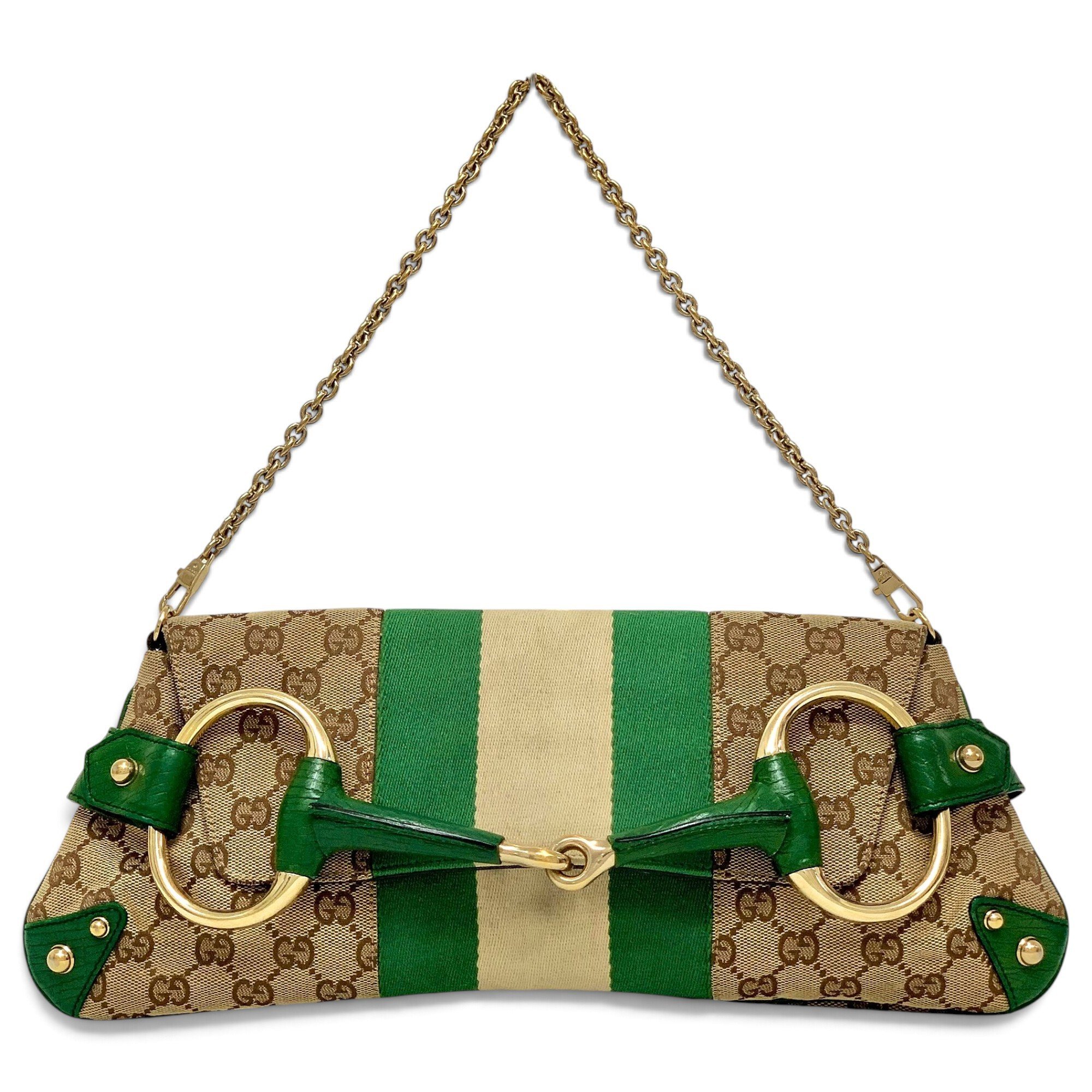 Horsebit Chain cloth handbag