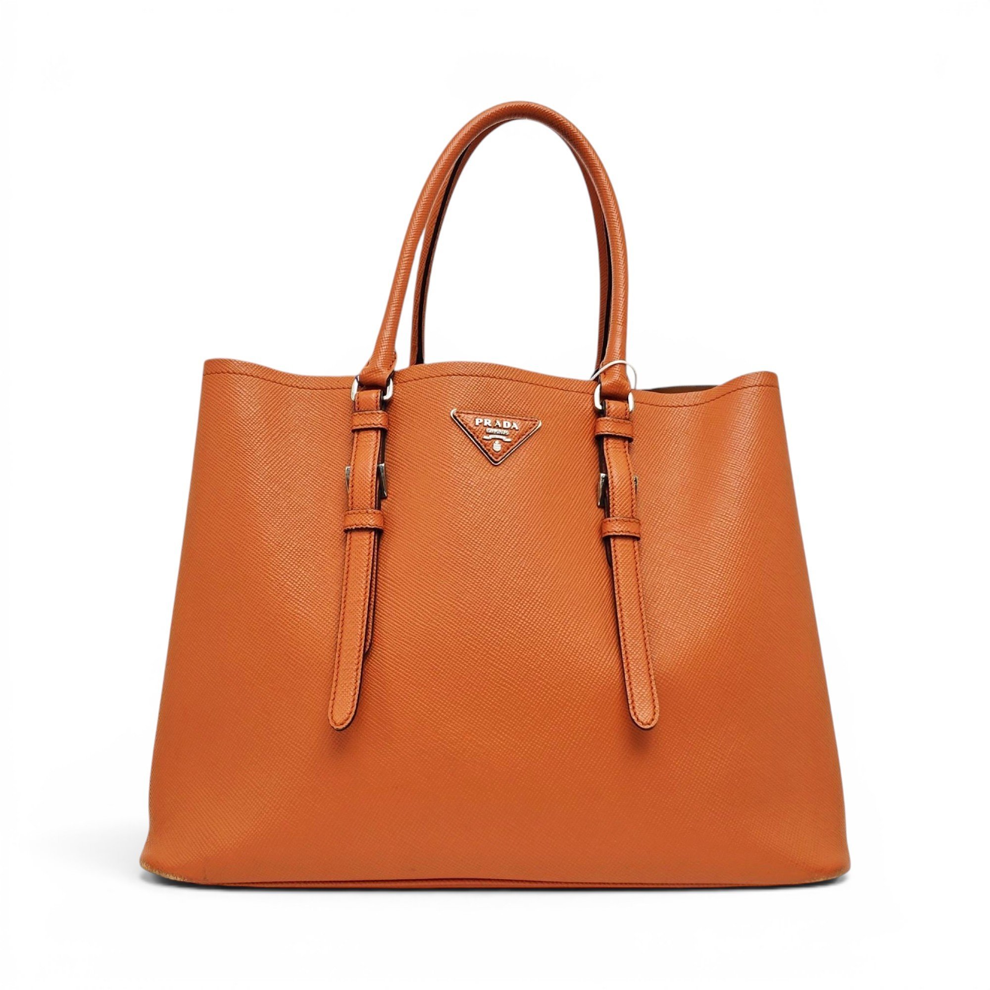 Double leather tote