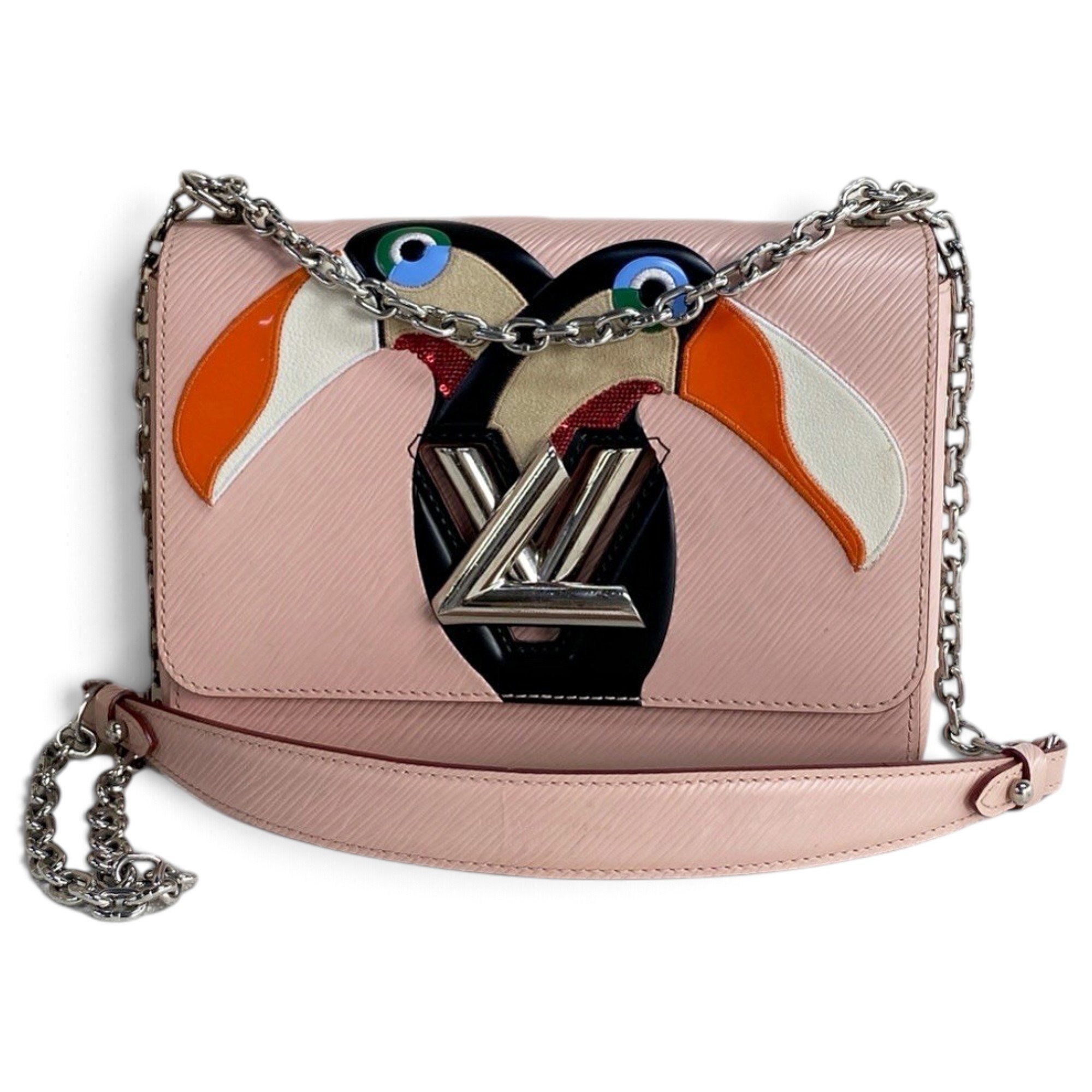 Twist leather handbag