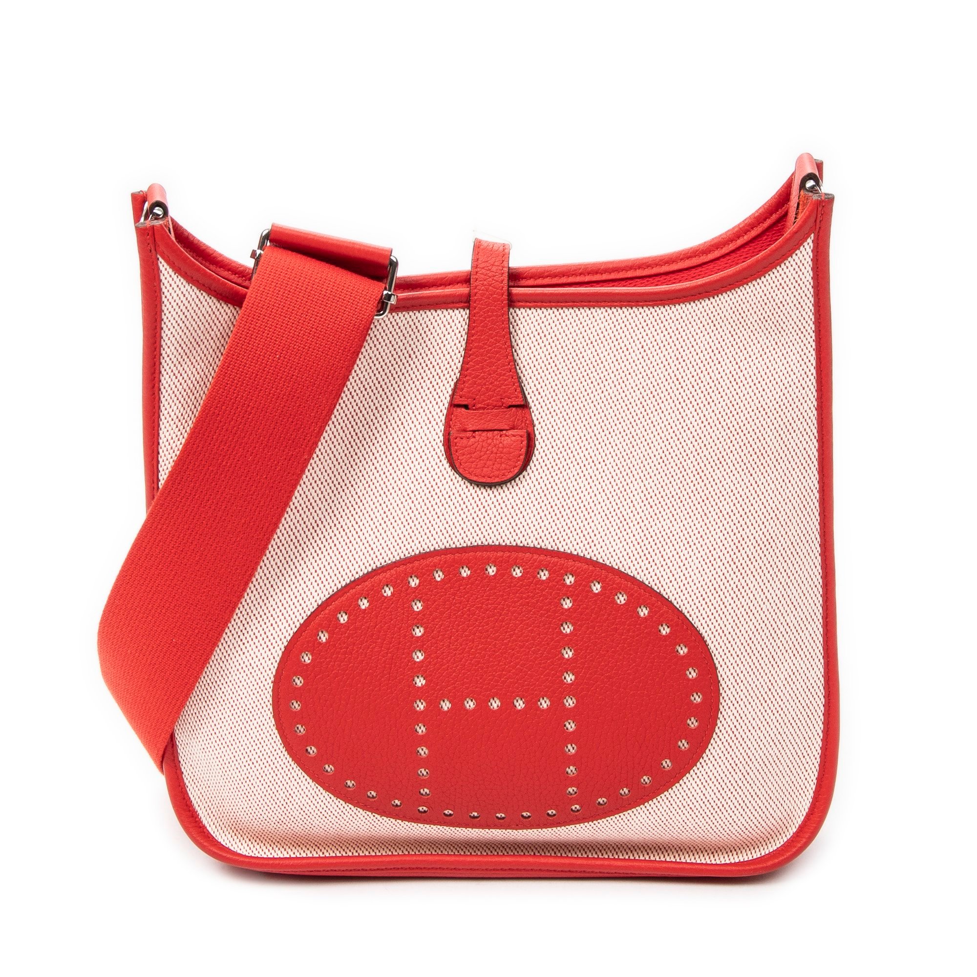 Hermes Evelyne Handbag Beige Toile H Canvas 2021