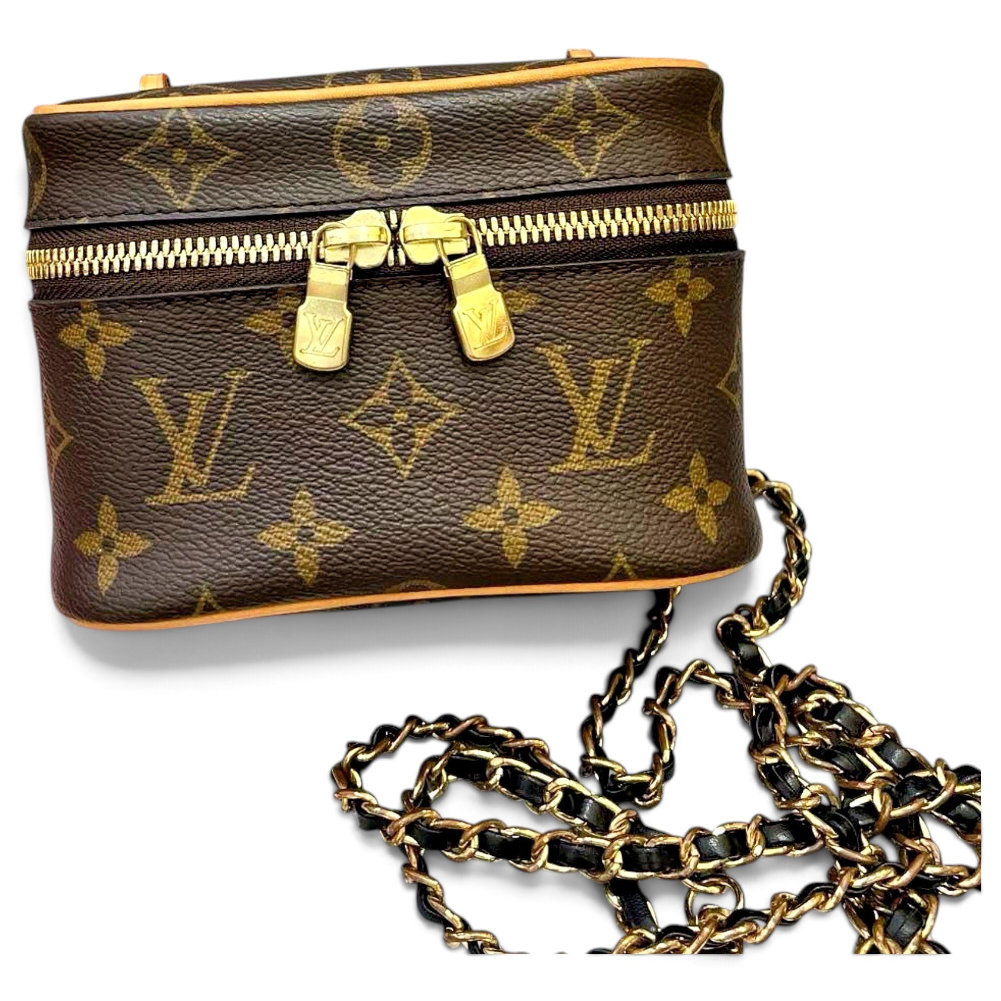 Vanity leather handbag