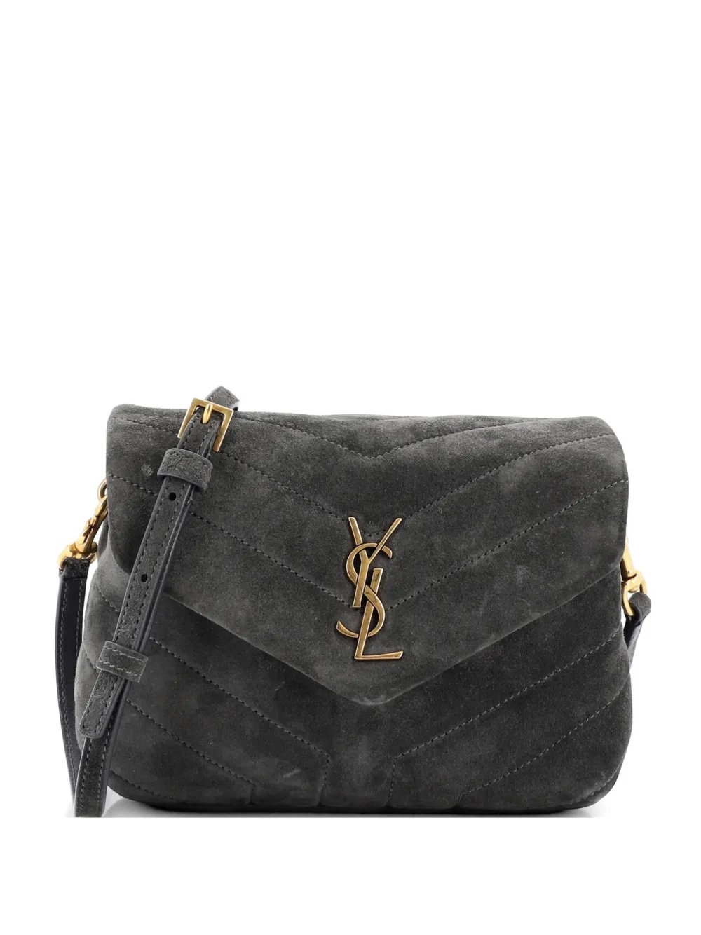 Loulou Shoulder Bag Matelasse Chevron Suede Toy crossbody bag