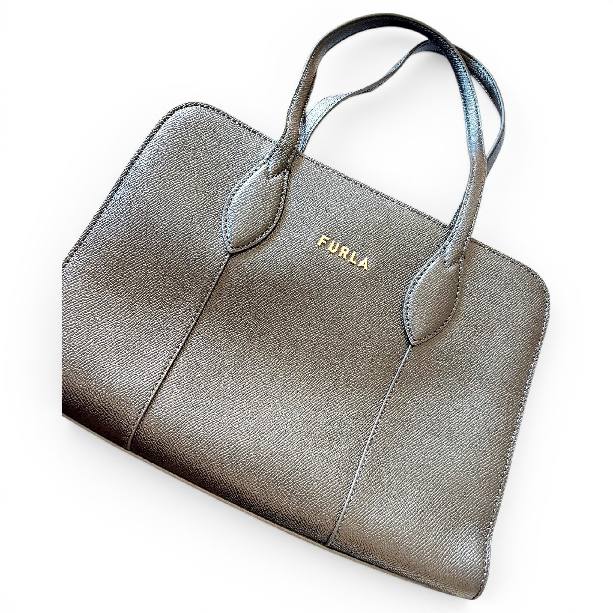 Patent leather handbag