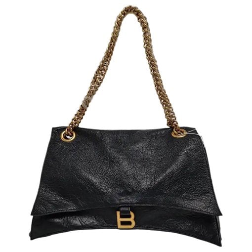 Crush leather handbag