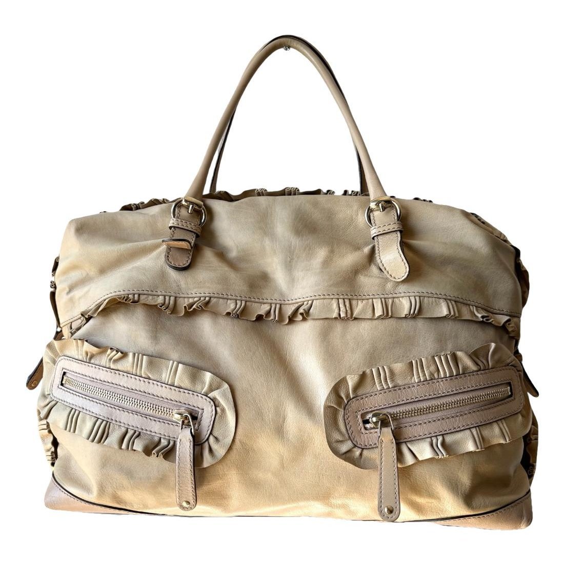 Leather bowling bag