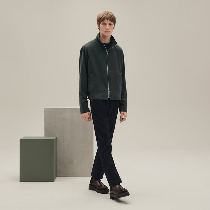 Vert Chrome Zipped Jacket Shirt